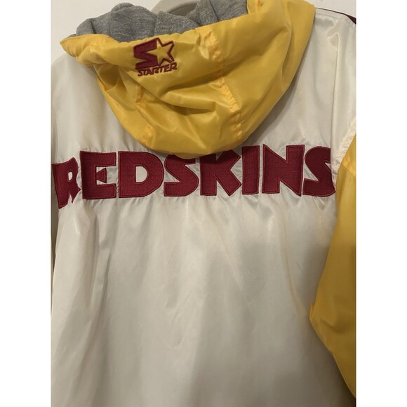 Rare Vtg Starter Washington Redskins Reversable Hooded Zip Jacket mens Large - Picture 8 of 16
